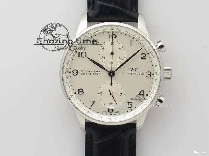 MIROTIME 1219 Portuguese IW3714 Diam ZF V2 1:1 Best Edition White Dial RG Numbers On Brown Leather Strap A79350 (Slim Movement) Fashionable 7246